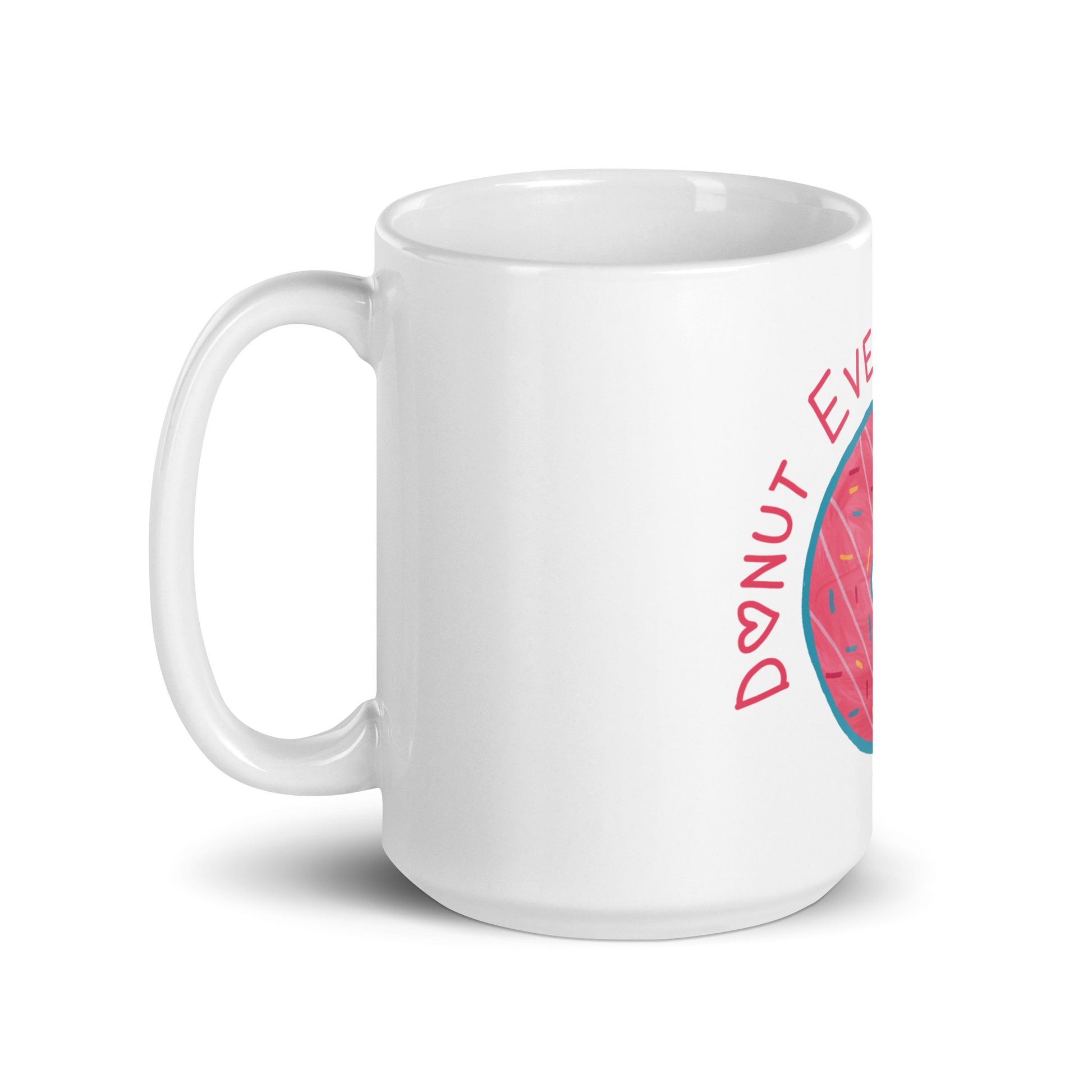 Donut Ever Leave Me - White Glossy Mug for Warm Moments | Coffee Lover's Delight