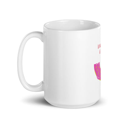 Donut Worry, Be Happy - White Glossy Mug for Positive Vibes | Cheerful Gift Idea