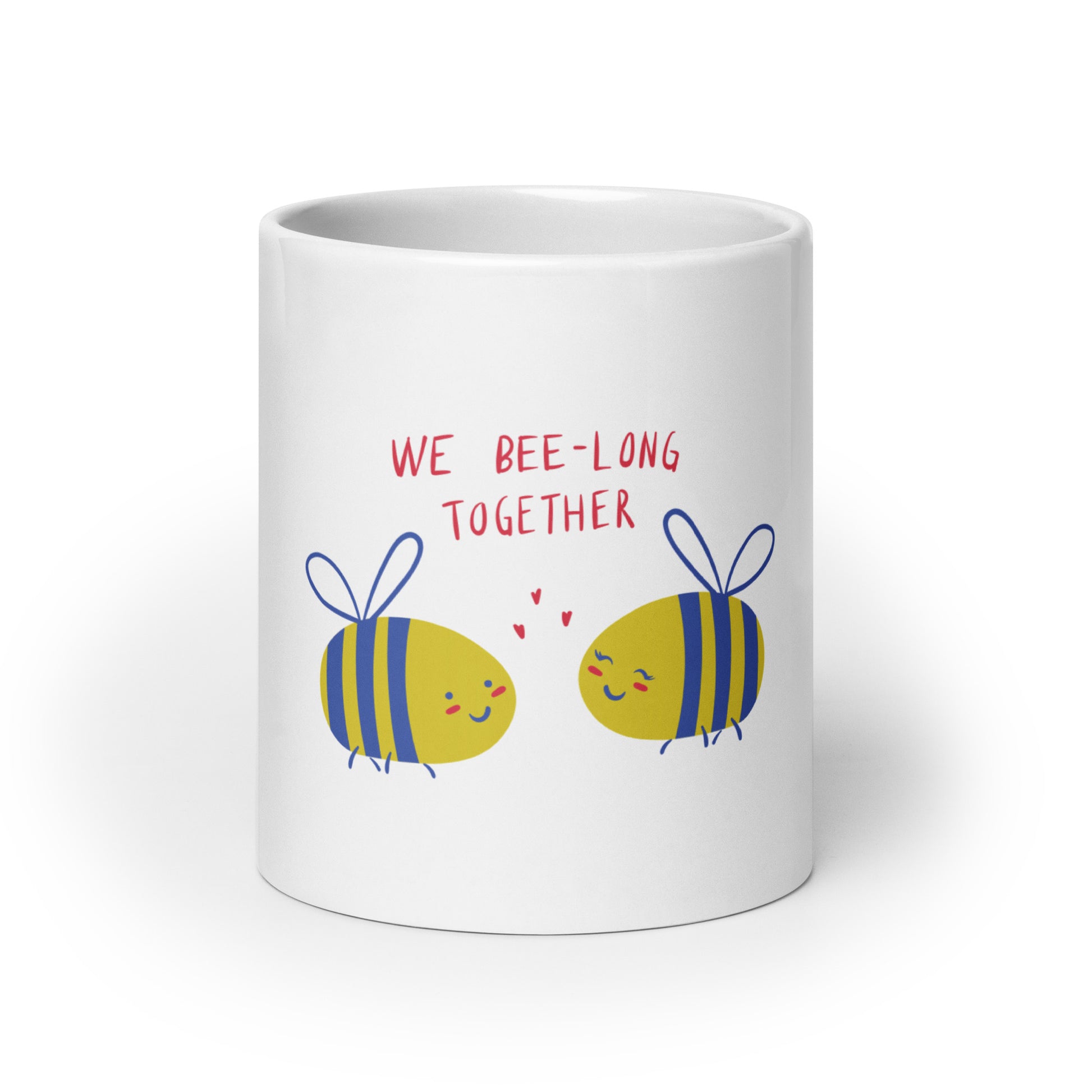 We Bee-Long Together - White Glossy Mug for Sweet Moments | Adorable Gift Choice