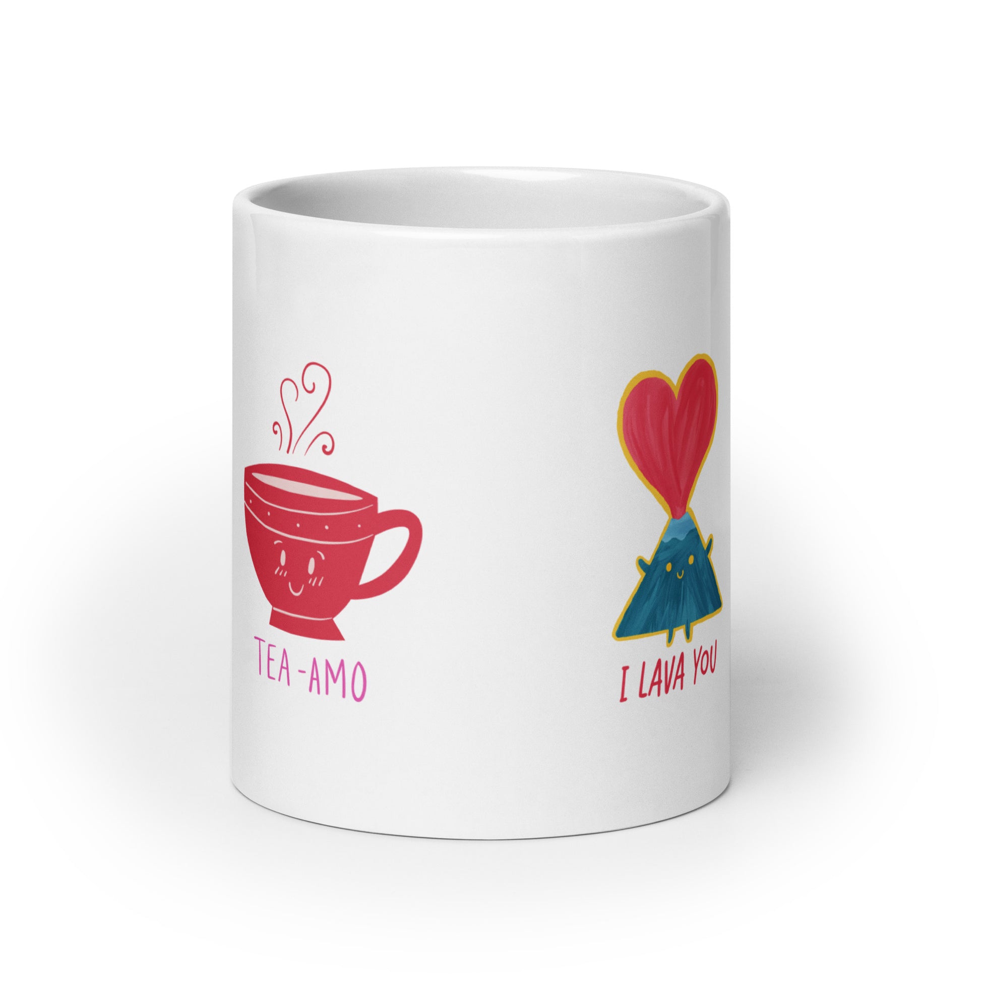 Cute Couple - White Glossy Mug Set for Adorable Moments | Perfect Gift for Partners
