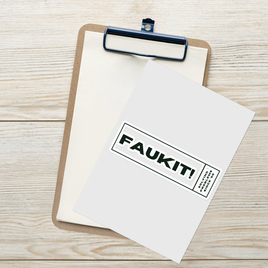 FAUKIT - Solving problems since 0000 Sticker sheet - Albasat Designs