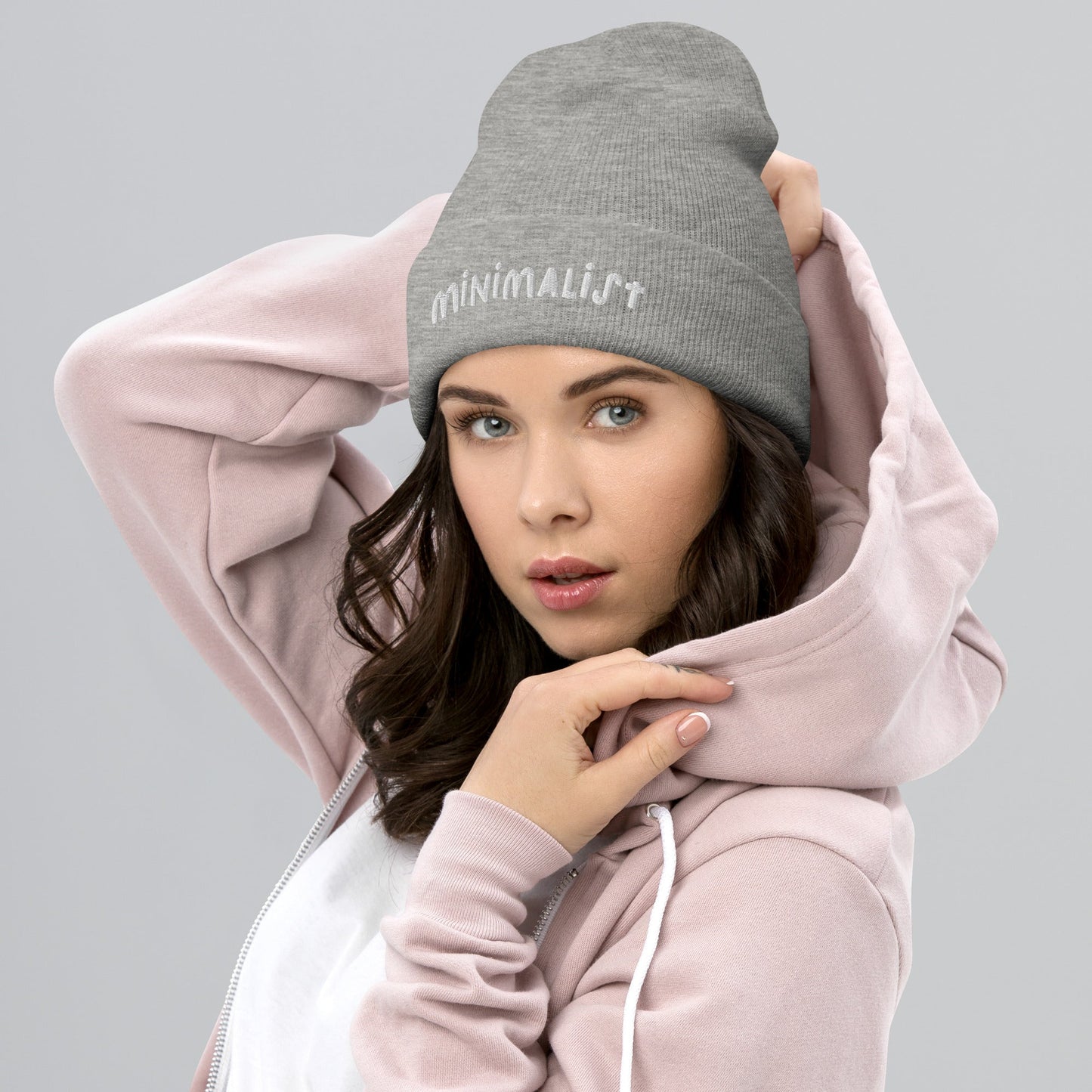 MINIMALIST Design - Embroidered Cuffed Beanie