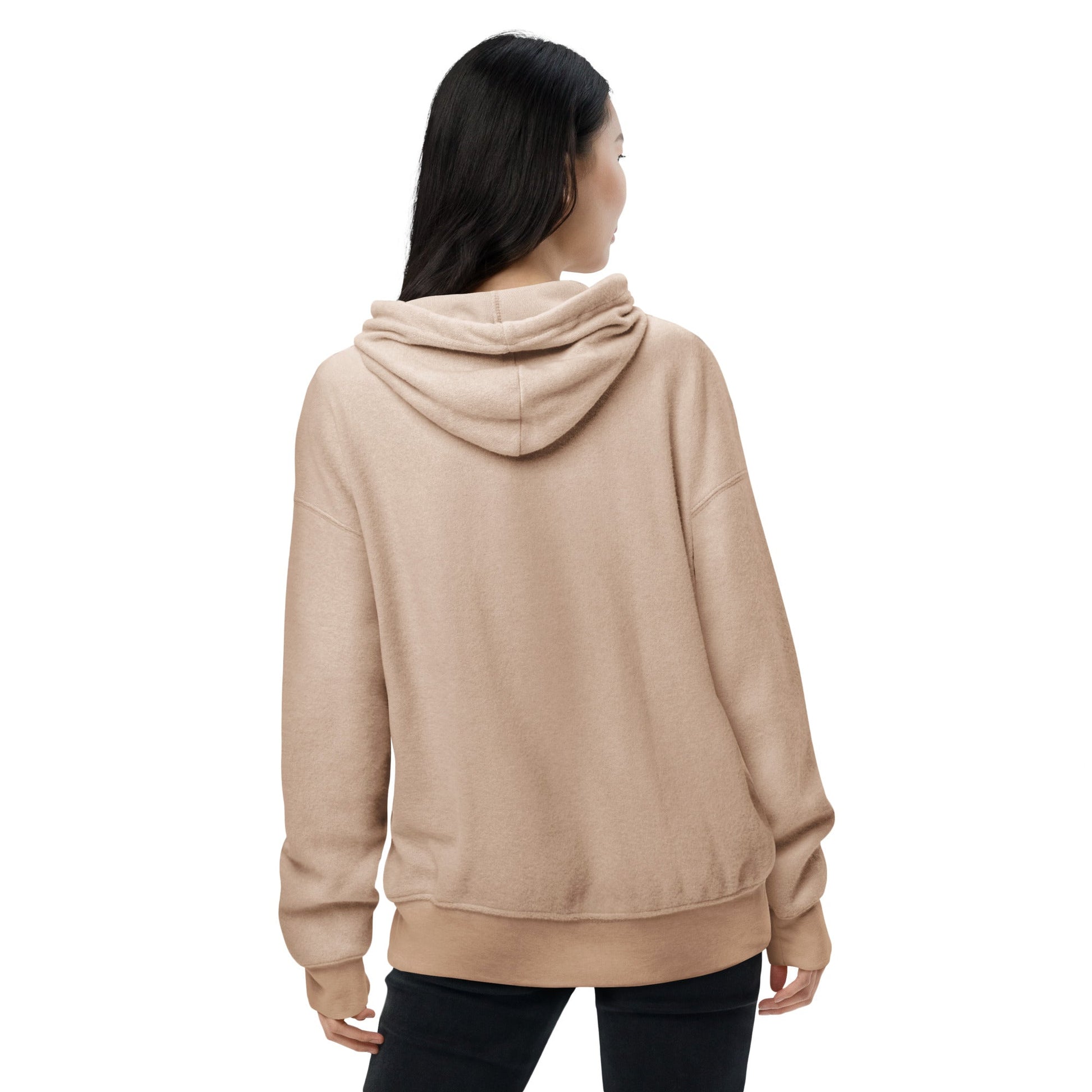 MINIMALIST Design - Embroidered Unisex sueded fleece hoodie Light Colors