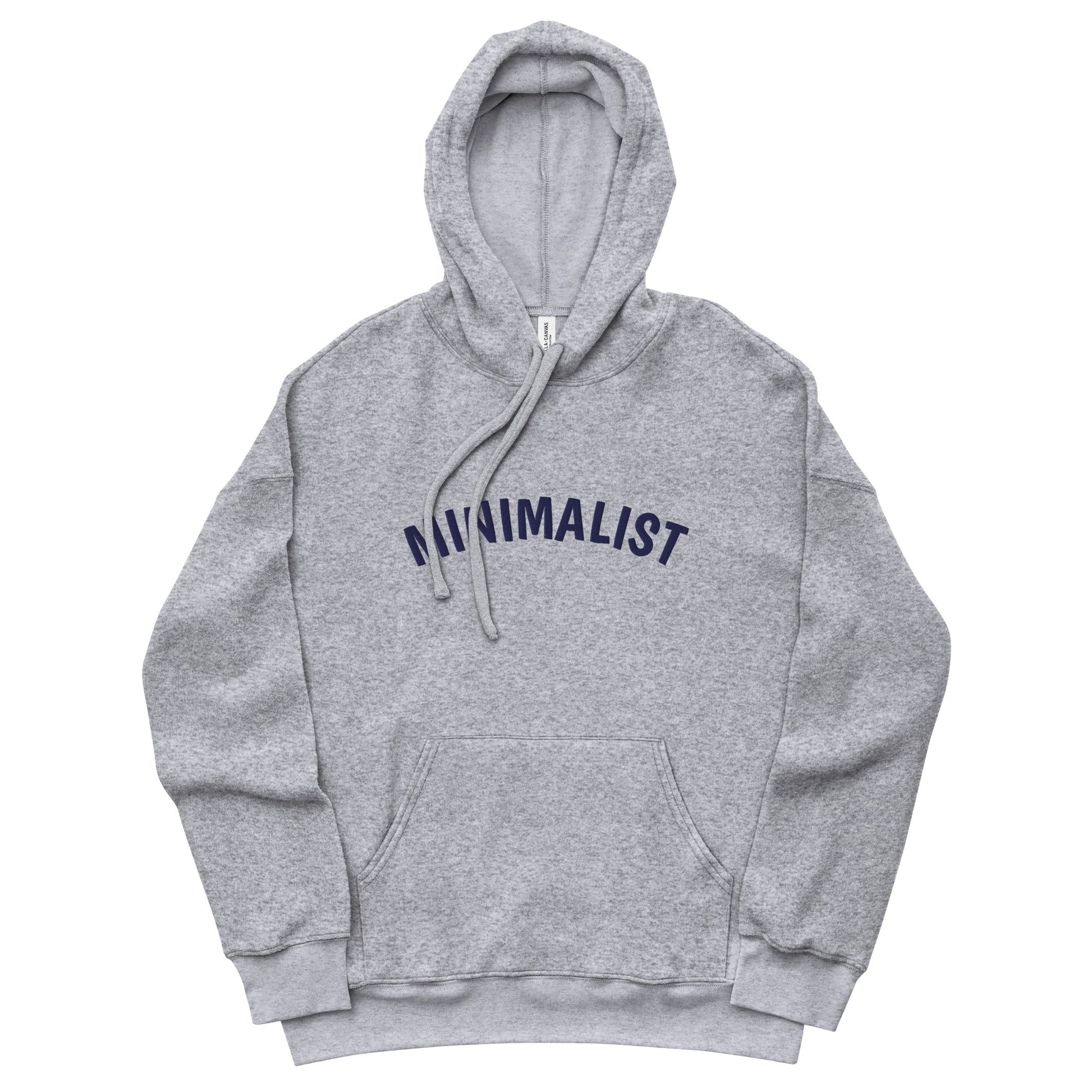 MINIMALIST Design - Embroidered Unisex sueded fleece hoodie Light Colors