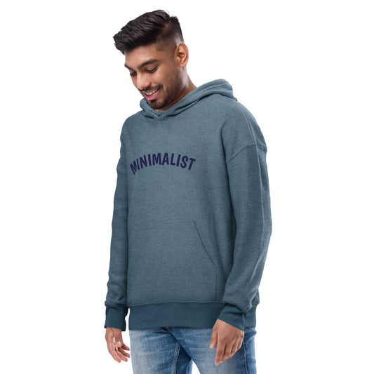 MINIMALIST Design - Embroidered Unisex sueded fleece hoodie Light Colors