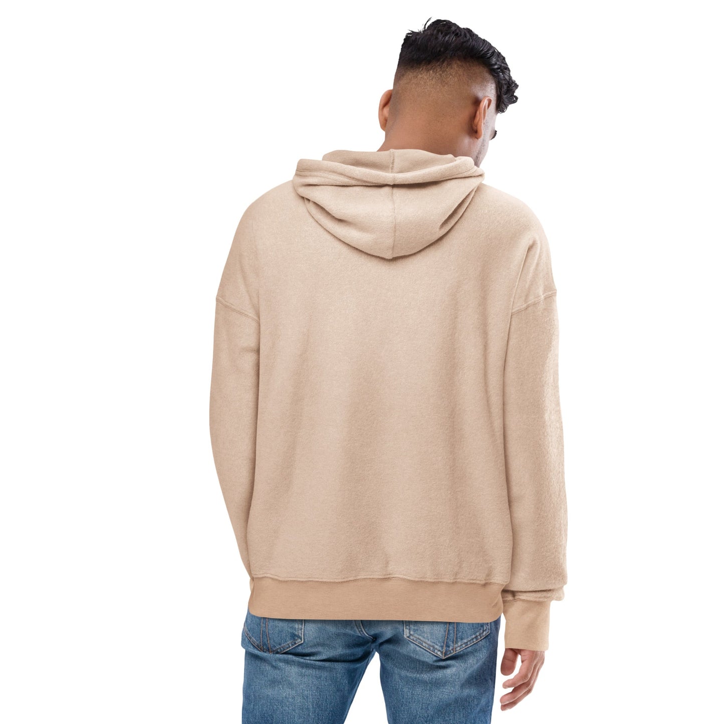 MINIMALIST Design - Embroidered Unisex sueded fleece hoodie Light Colors