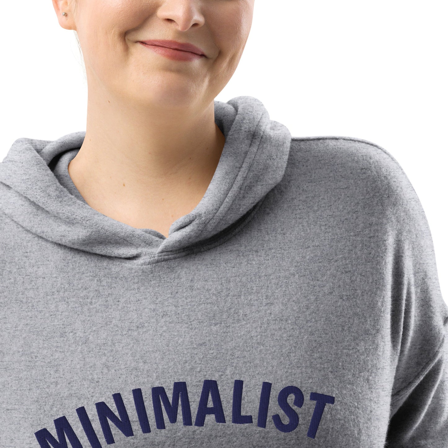 MINIMALIST Design - Embroidered Unisex sueded fleece hoodie Light Colors