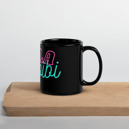 Yalla Habibi 1 - Black Glossy Mug - Albasat Designs